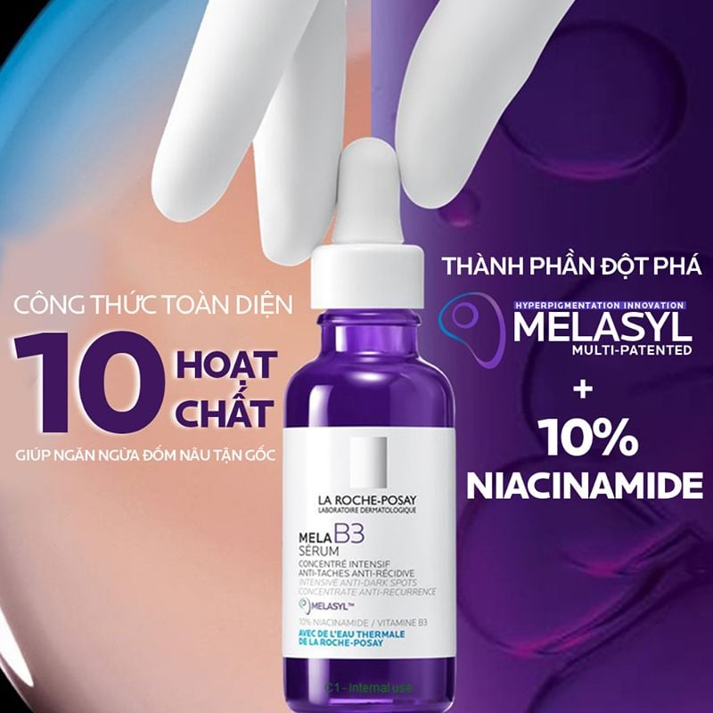 Serum La Roche-Posay Hỗ Trợ Dưỡng Sáng, Giảm Thâm Nám La Roche-Posay Mela B3 Serum 30ml