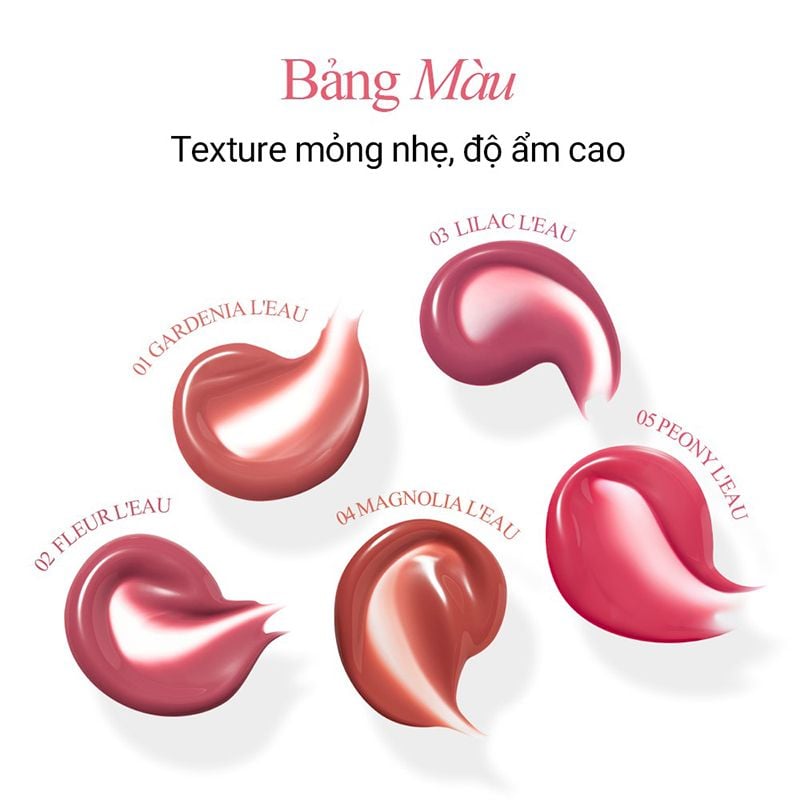 Son Tint Bóng Mỏng Nhẹ, Mướt Môi Thuần Chay Bbia L'eau Tint 4.5g