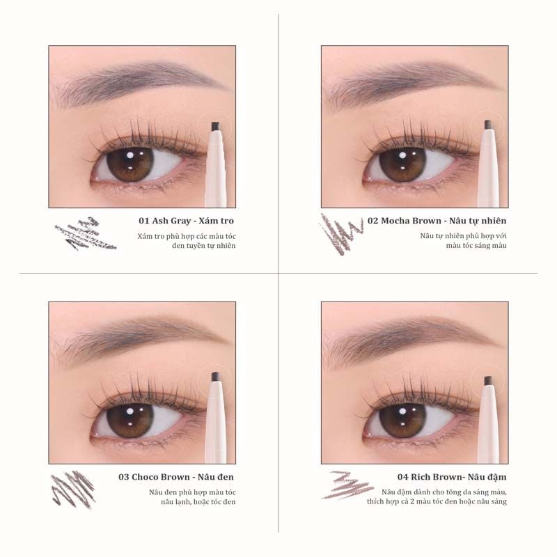 Chì Kẻ Mày Bền Màu Dearmay The Chic Eyebrow Pencil 0.18g