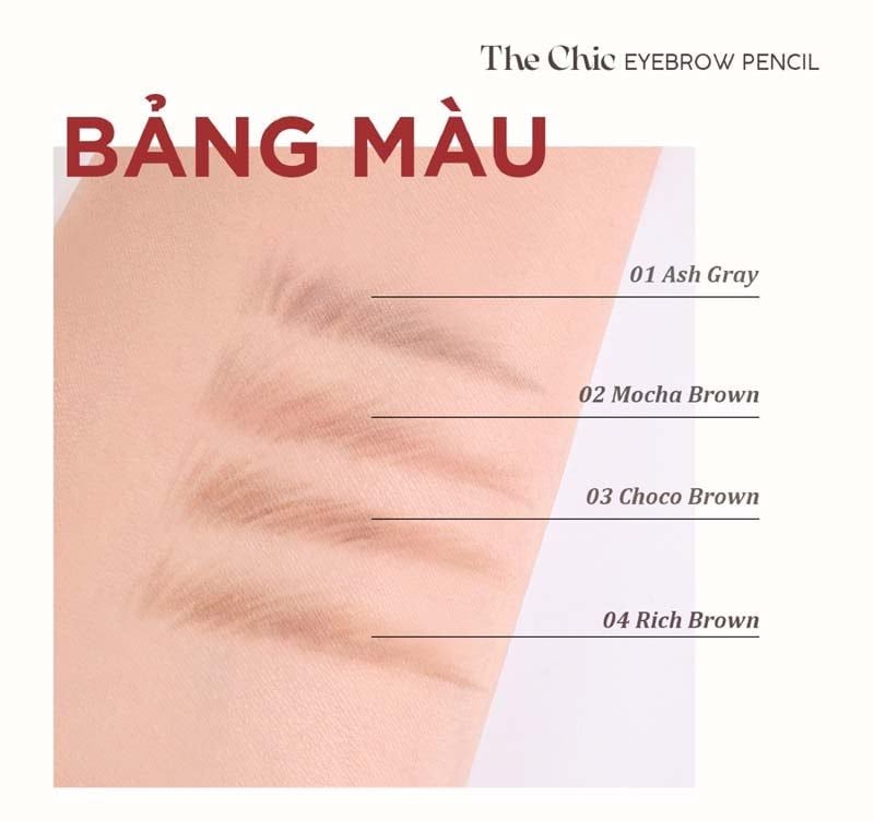 Chì Kẻ Mày Bền Màu Dearmay The Chic Eyebrow Pencil 0.18g