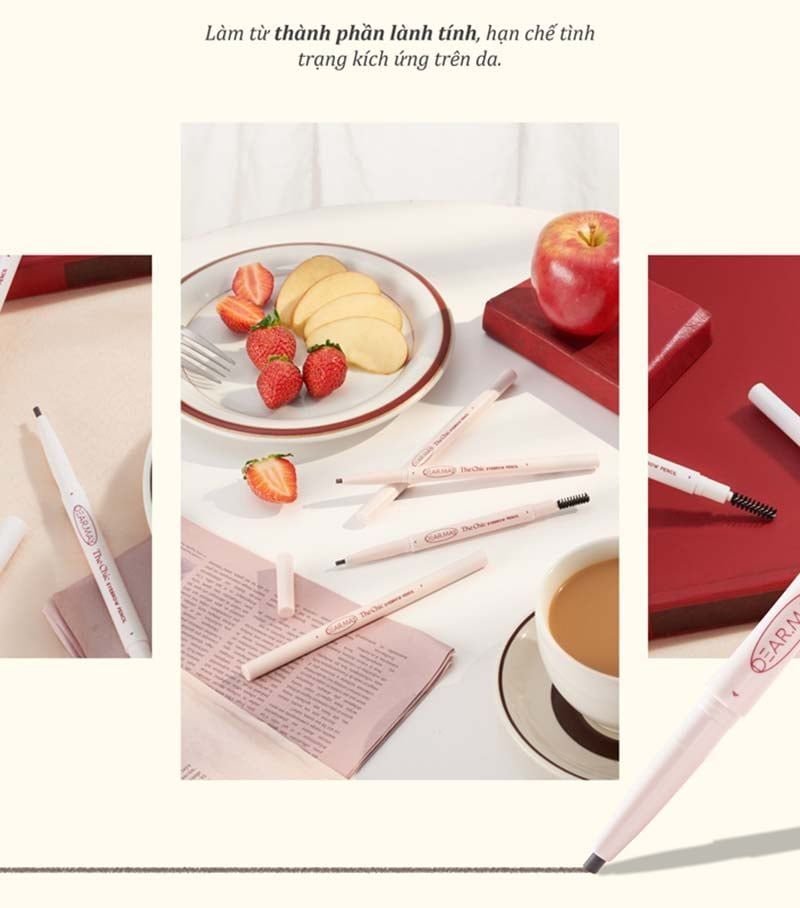 Chì Kẻ Mày Bền Màu Dearmay The Chic Eyebrow Pencil 0.18g