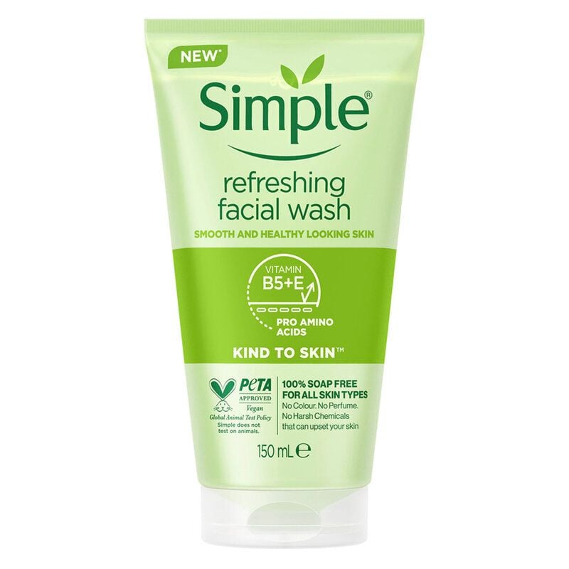 Sữa Rửa Mặt Dịu Nhẹ, Dành Cho Da Nhạy Cảm Simple Kind To Skin Refreshing Facial Wash 150ml