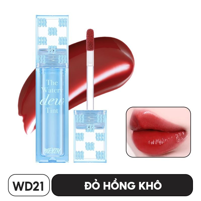 [NEW][DEW4 - XANH DƯƠNG] Son Tint Bóng Dạng Thạch, Bền Màu, Lâu Trôi Cho Đôi Môi Căng Mọng, Ẩm Mịn Merzy The Watery Dew Tint 4g