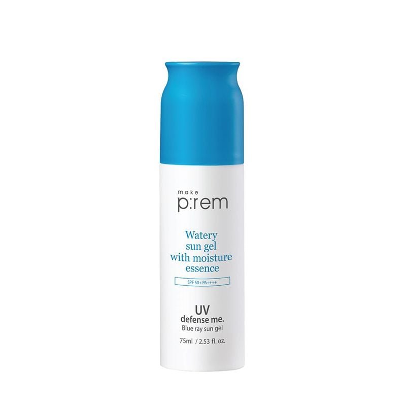 Kem Chống Nắng Hóa Học Make Prem Cấp Ẩm, Ngăn Ngừa Mụn UV Defense Me Blue Ray Sun Gel SPF 50+/PA++++ 75ml