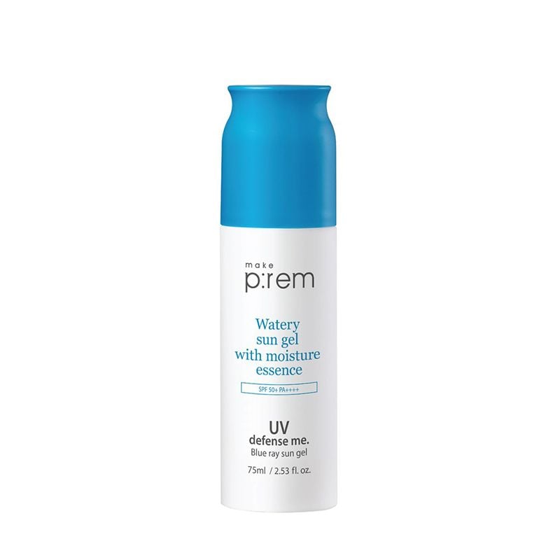 Kem Chống Nắng Hoa Học, Cấp Ẩm, Ngăn Ngừa Mụn Make Prem UV Defense Me Blue Ray Sun Gel SPF 50+/PA++++ 75ml