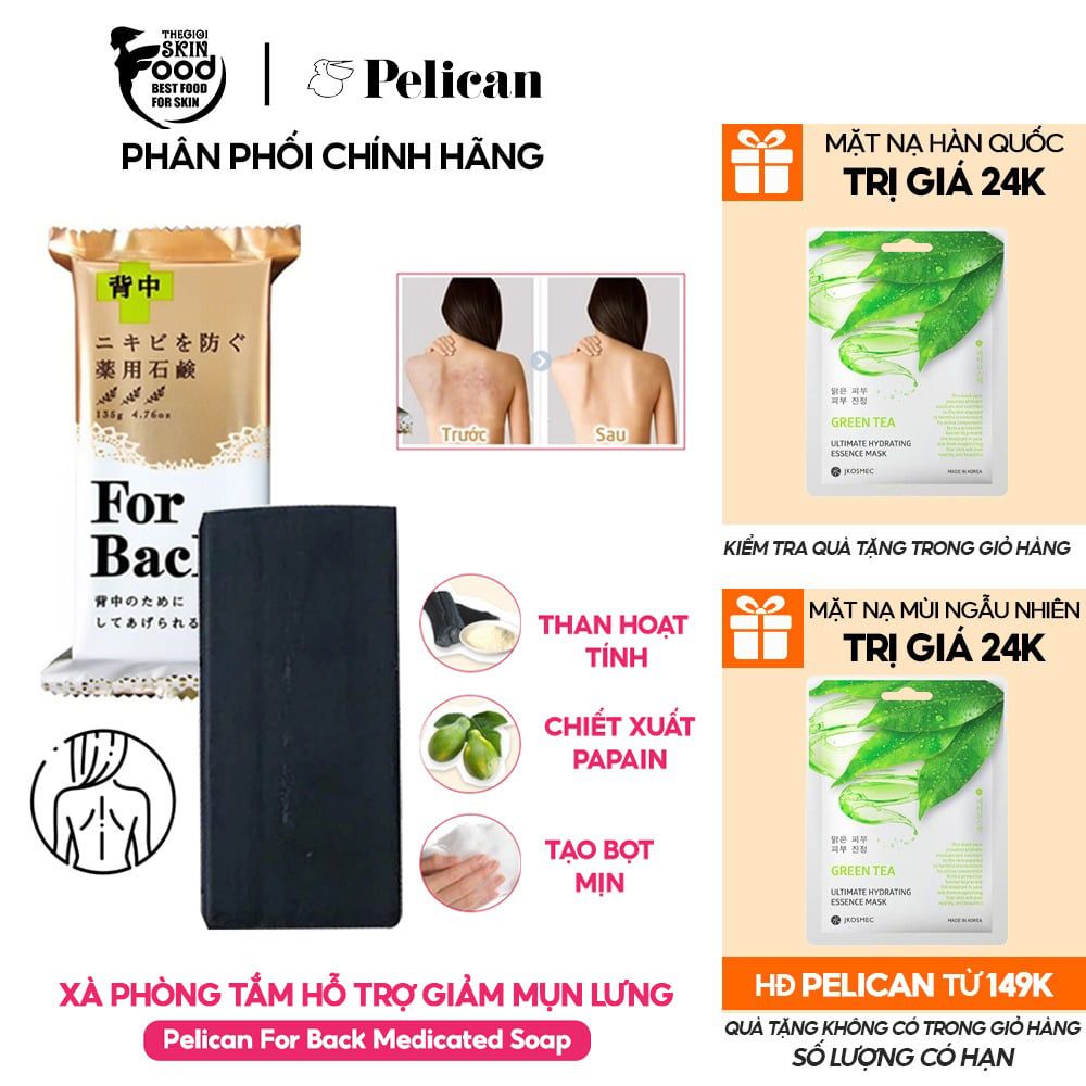 Xà Phòng Trị Mụn Lưng Pelican For Back Medicated Soap 135g