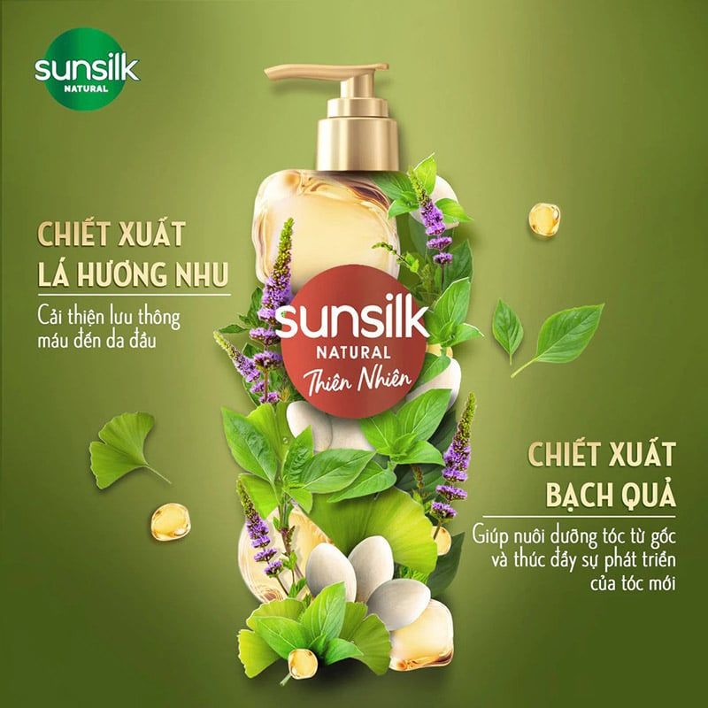 Dầu Xả Sunsilk Thiên Nhiên Ngăn Gãy Rụng và Dưỡng Phục Hồi Tóc 330ml