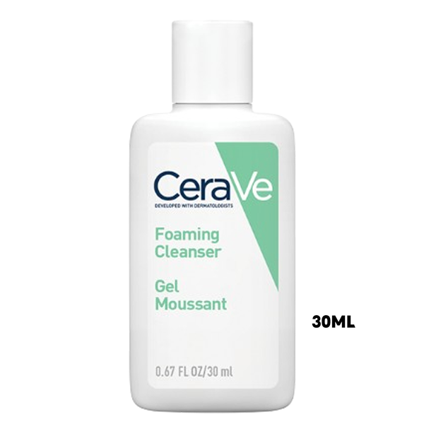  [HOT] Sữa Rửa Mặt Sạch Sâu Da Dầu Cerave Developed With Dermatologists Foaming Cleanser 30ML 