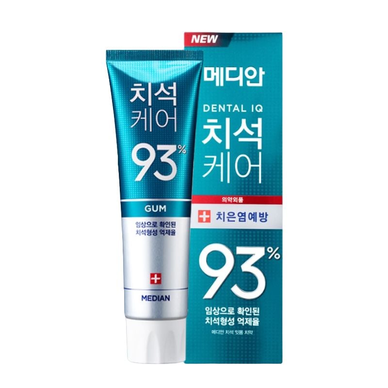 [4 MÀU] Kem Đánh Răng Giúp Trắng Răng, Giảm Ố, Loại Bỏ Mùi Hôi Median Dental IQ 93% Toothpaste 120g