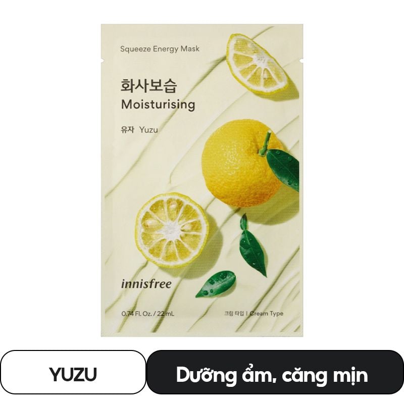 Mặt Nạ Miếng Chiết Xuất Từ Thiên Nhiên Innisfree Squeeze Energy Mask