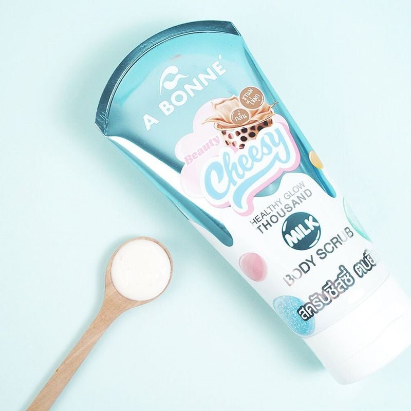 Muối Tắm Tẩy Tế Bào Chết A Bonne Làm Sáng Da Beauty Cheesy Healthy Glow Thousand Milk Body Scrub 150g