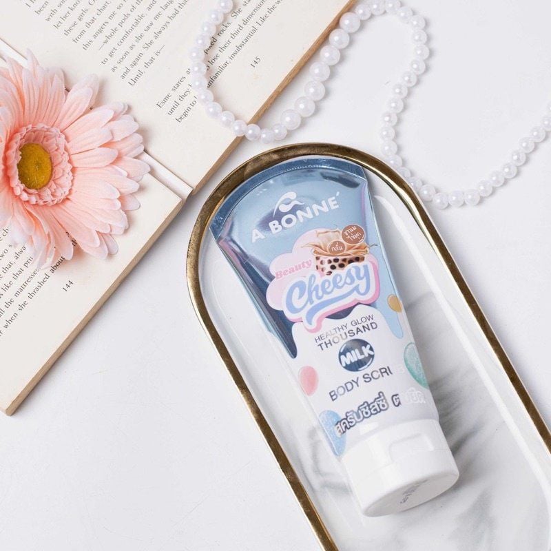 Muối Tắm Tẩy Tế Bào Chết A Bonne Làm Sáng Da Beauty Cheesy Healthy Glow Thousand Milk Body Scrub 150g