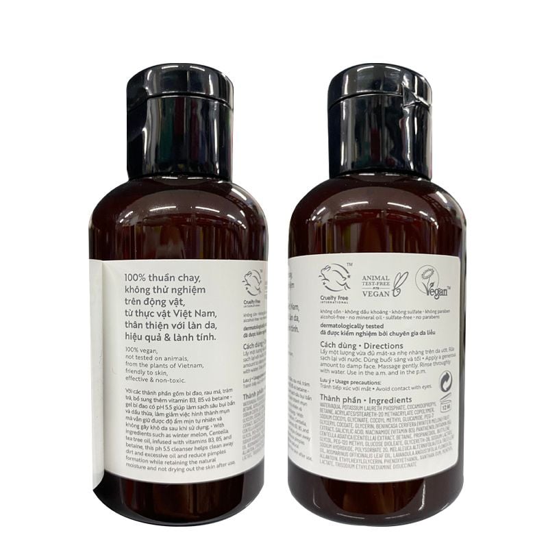 Gel Rửa Mặt Cocoon Bí Đao Hỗ Trợ Giảm Dầu Và Mụn Winter Melon Cleanser