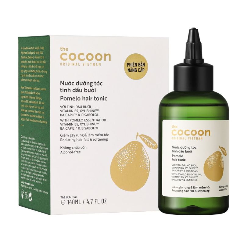 Nước Dưỡng Tóc Hỗ Trợ Giảm Gãy Rụng Và Làm Mềm Tóc Tinh Dầu Bưởi The Cocoon Pomelo Hair Tonic 140ml