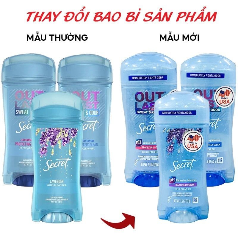 Gel Khử Mùi, Ngăn Tiết Mồ Hồi Secret 48Hr Clear Gel Anti-Perspirant 73g