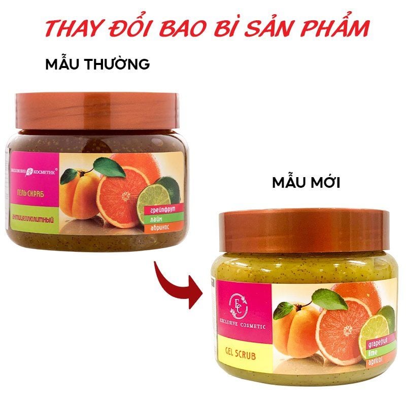 Tẩy Da Chết Body Quế Hồi, Cam Chanh Exclusive Cosmetic Gel Scrub