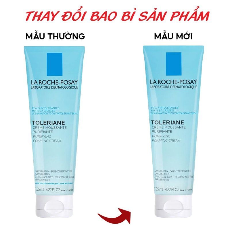 Sữa Rửa Mặt La Roche-Posay Tạo Bọt Làm Sạch Dịu Nhẹ Toleriane Purifying Foaming Cream