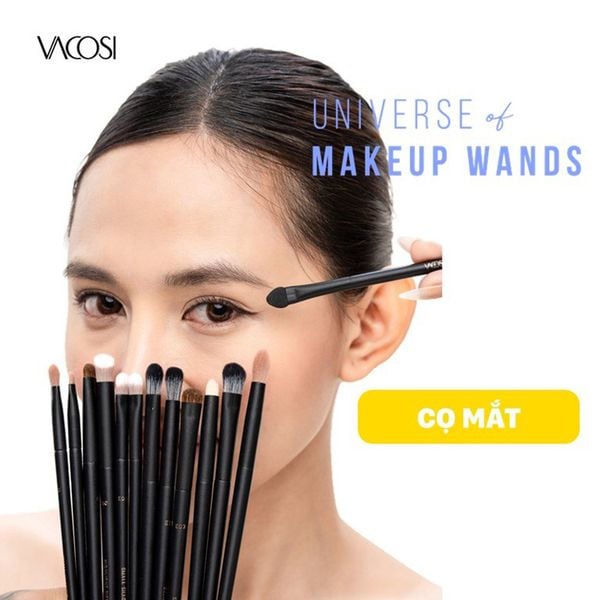  Cọ Phủ & Tán Phấn Mắt Vacosi Shader Pro Brush - E02 