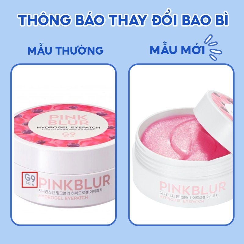 Mặt Nạ Thạch Dưỡng Mắt G9SKIN Cải Thiện Nếp Nhăn Pink Blur Hydrogel Eye Patch 100g