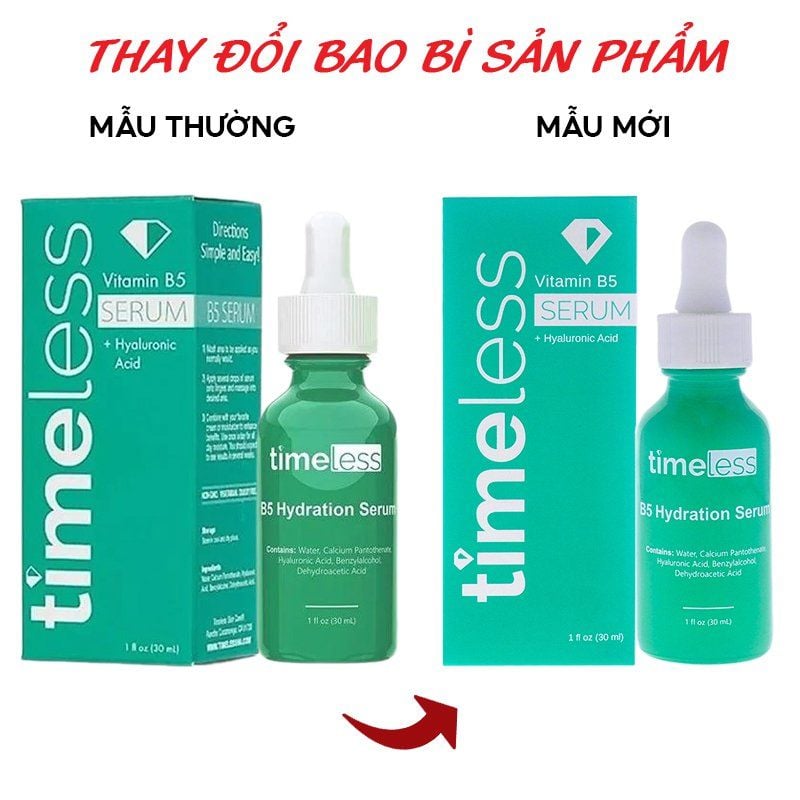 Serum Timeless Làm Dịu, Hỗ Trợ Phục Hồi Da Timeless Vitamin B5 Serum 30ml