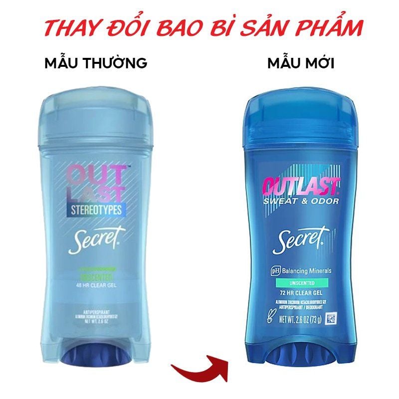 Gel Khử Mùi, Ngăn Tiết Mồ Hồi Secret 48Hr Clear Gel Anti-Perspirant 73g