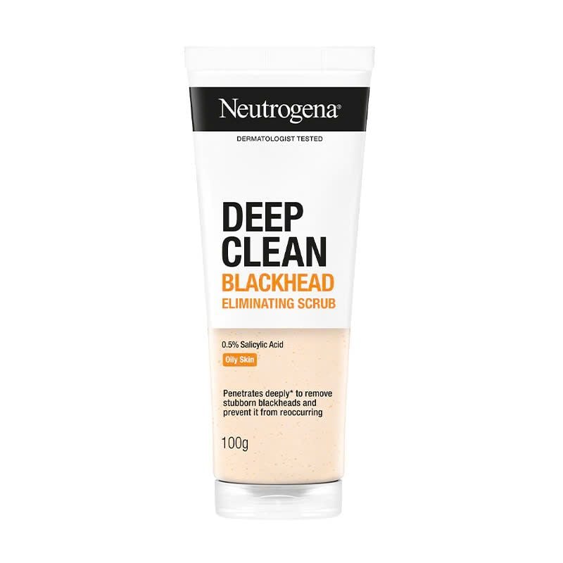 Sữa Rửa Mặt Tẩy Tế Bào Chết Neutrogena Hỗ Trợ Giảm Mụn Đầu Đen Deep Clean Blackhead Eliminating Daily Scrub 100g