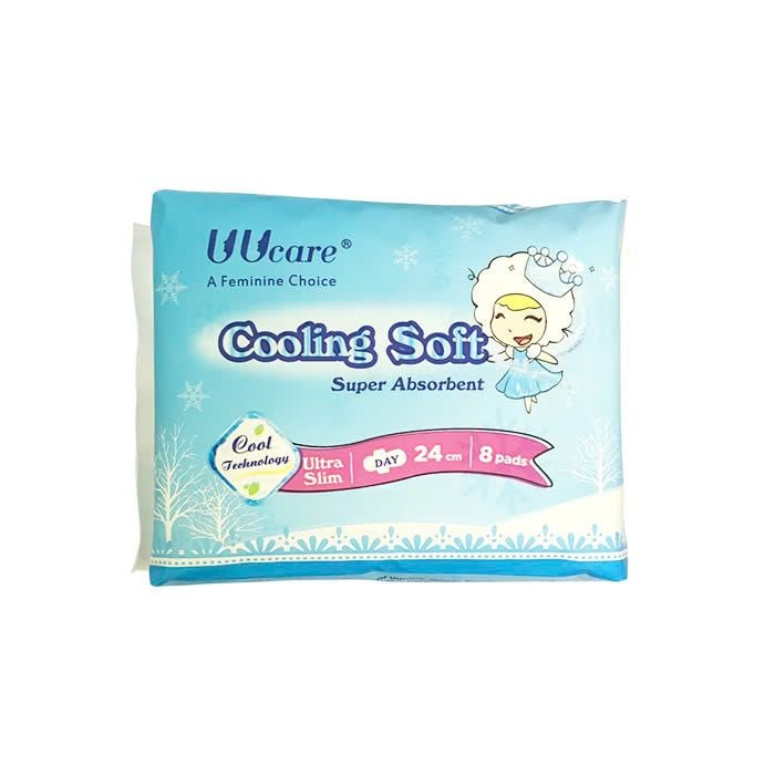 Băng Vệ Sinh Ban Ngày UUcare Young Girl Series Cooling Soft 24cm - 8 Miếng (Che tên sản phẩm khi giao hàng)