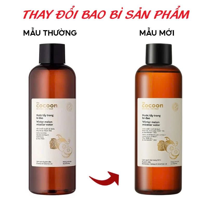 Nước Tẩy Trang Cocoon Bí Đao Thuần Chay Làm Sạch Dịu Nhẹ Winter Melon Micellar Water