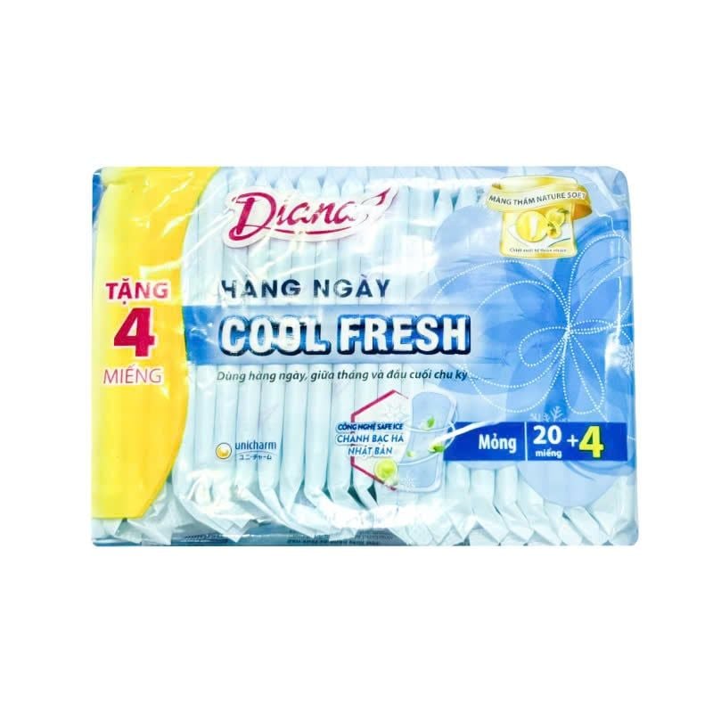 Băng Vệ Sinh Diana Sensi Hằng Ngày Cool Fresh - 20 Miếng (Che tên sản phẩm khi giao hàng)