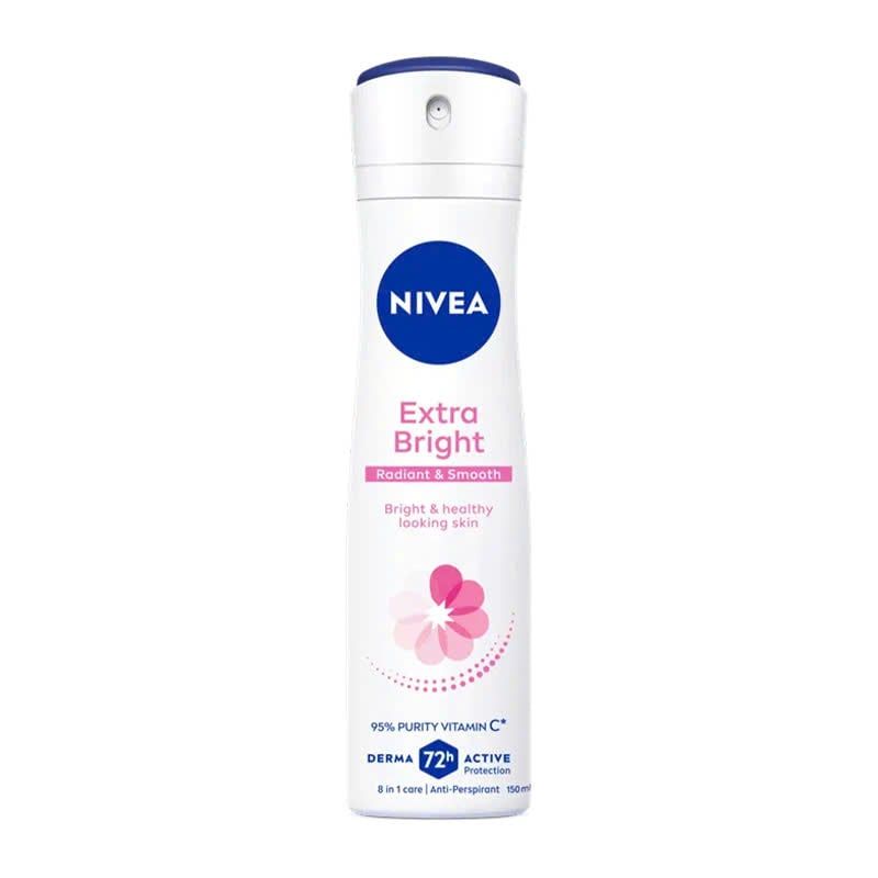Xịt Khử Mùi Sáng Mịn & Mờ Thâm Nivea Anti-Perspirant Extra Brightening Spray 150ml