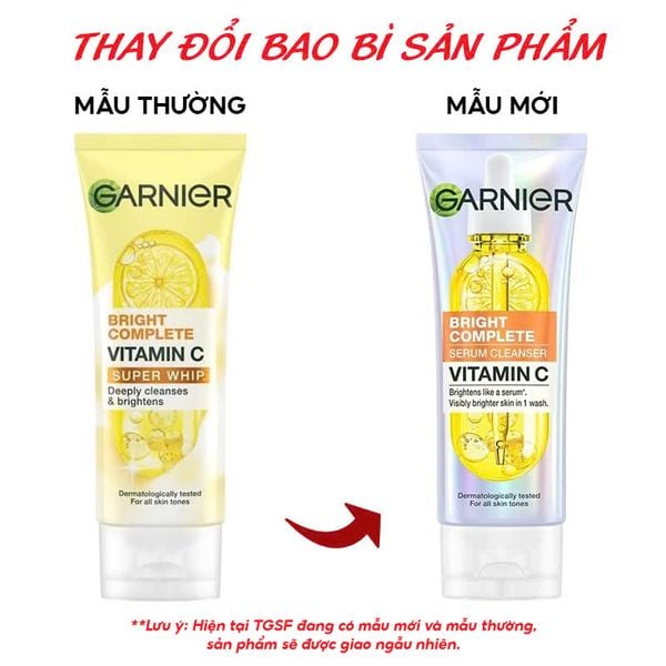 Sữa Rửa Mặt Garnier Tạo Bọt Hỗ Trợ Dưỡng Sáng Da Light Complete Brightening Whip Foam 100ml 