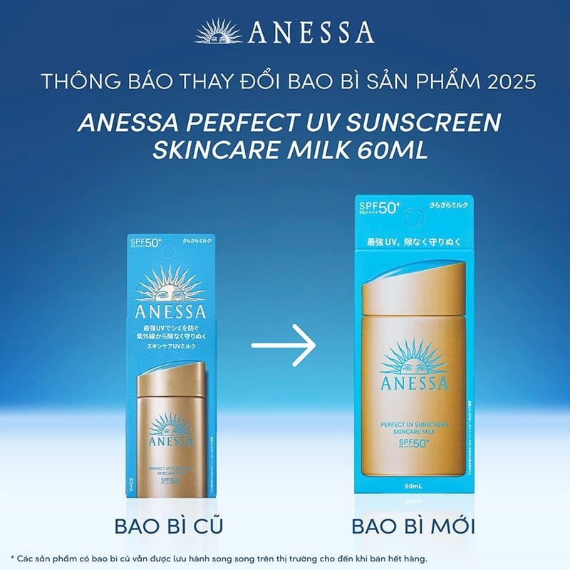 Kem Chống Nắng Anessa Dạng Sữa Chống Trôi Perfect UV Sunscreen Skincare Milk SPF50+/PA++++