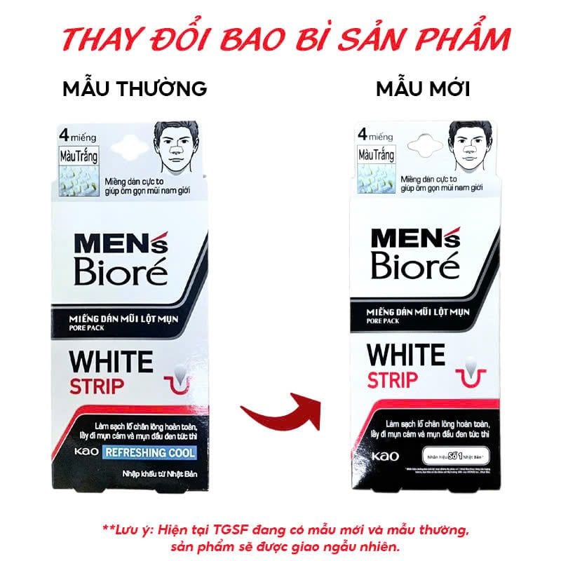 [Hộp 4 Miếng] Miếng Dán Mũi Lột Mụn Men's Bioré