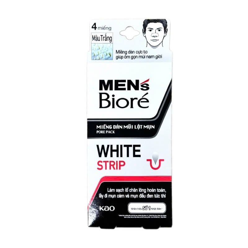 [Hộp 4 Miếng] Miếng Dán Mũi Lột Mụn Men's Bioré