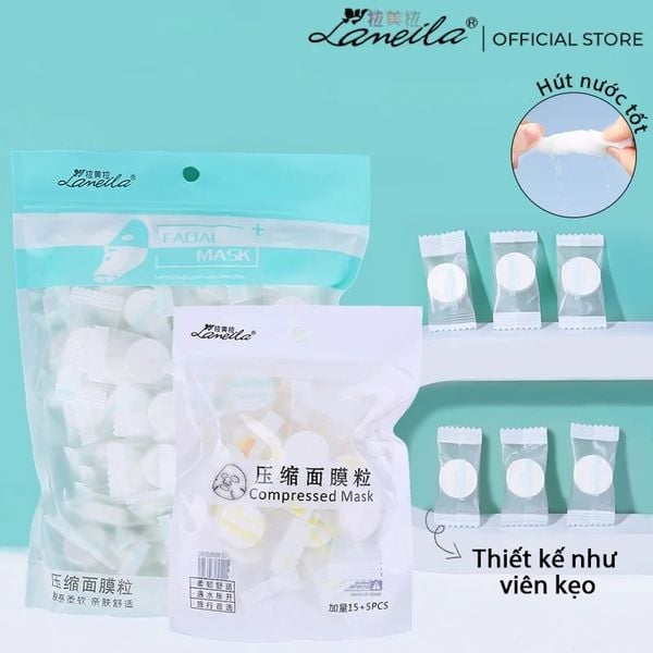  [NHẬP KHẨU][Gói 20 Viên, 100 Viên] Mặt Nạ Viên Nén Lameila 