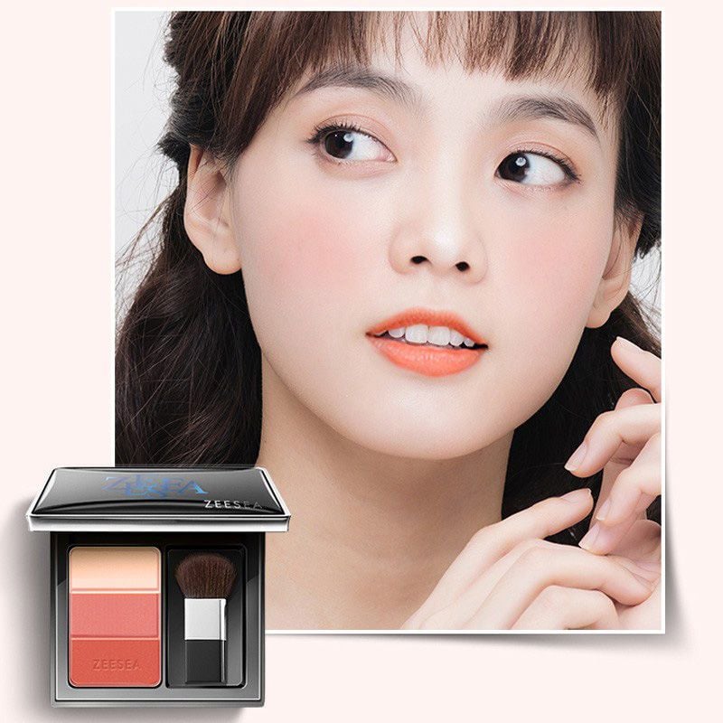 ZEESEA 3 Color Concealer Blusher - Màu Cam Đào