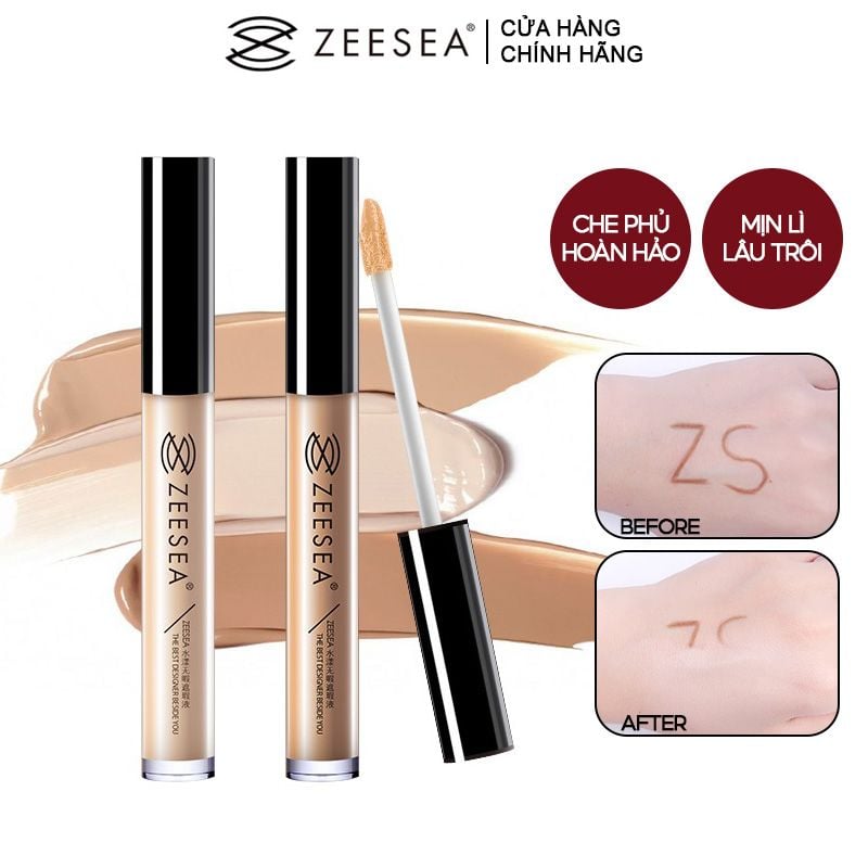 Kem Che Khuyết Điểm Che Phủ Toàn Diện, Mịn Lì, Lâu Trôi Zeesea Aqua Concealer 3ml #W01