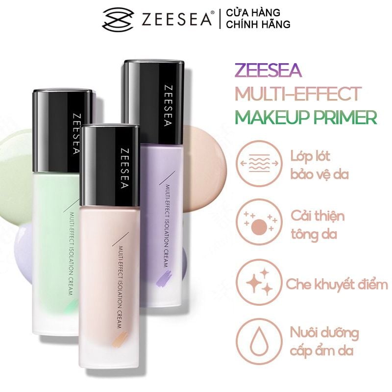 Kem Lót Zeesea Kiềm Dầu, Nâng Tông Tự Nhiên, Che Khuyết Điểm, Làm Mịn Da Multi-Effect Makeup Primer