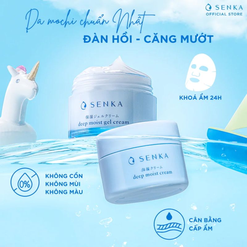Mặt Nạ Ngủ Senka Cấp Ẩm Chuyên Sâu Deep Moist Gel Cream 50g