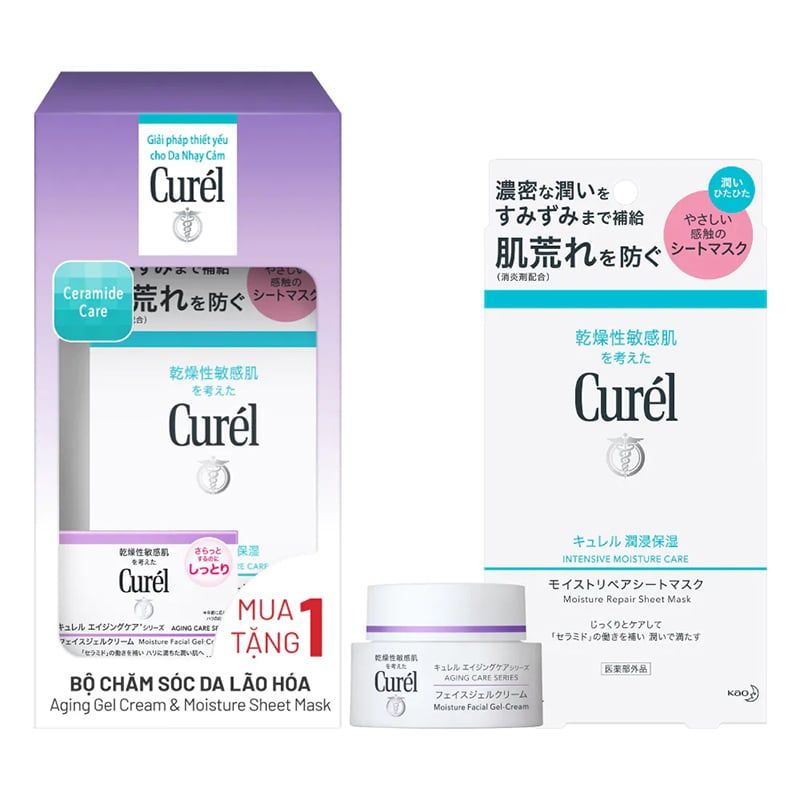 Kem Dưỡng Ẩm Chuyên Sâu Dạng Gel Dành Cho Da Lão Hóa Curél Aging Care Series Moisture Facial Gel Cream 40g