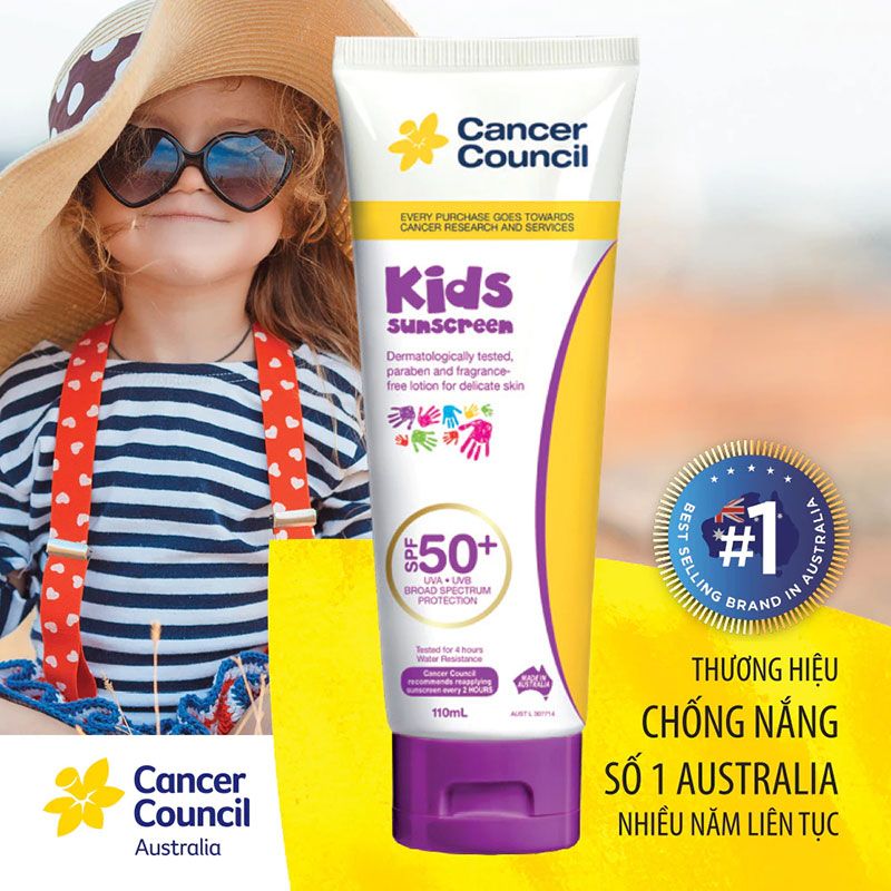 Kem Chống Nắng Dành Cho Trẻ Em Cancer Council Kids Sunscreen 110ml