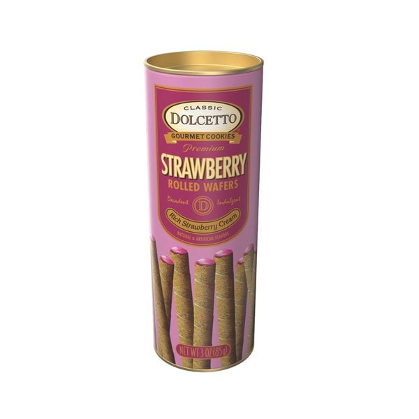 Dolcetto Wafer Rolls – Strawberry 12/3Oz