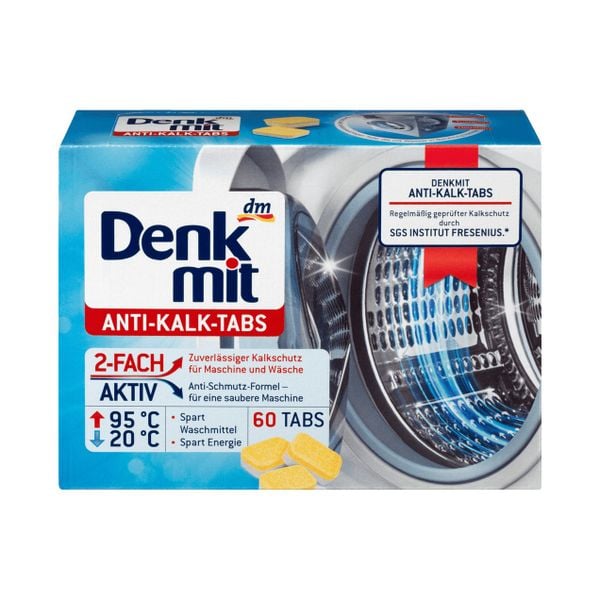 Viên tẩy lồng máy giặt Denkmit Anti Kalk Tabs (60 Viên)