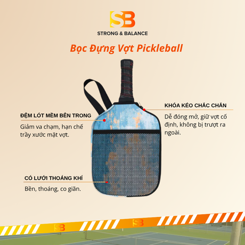  BỌC ĐỰNG VỢT PICKLEBALL NHỎ GỌN MANG PHONG CÁCH THỜI THƯỢNG VÀ CÁ TÍNH. 