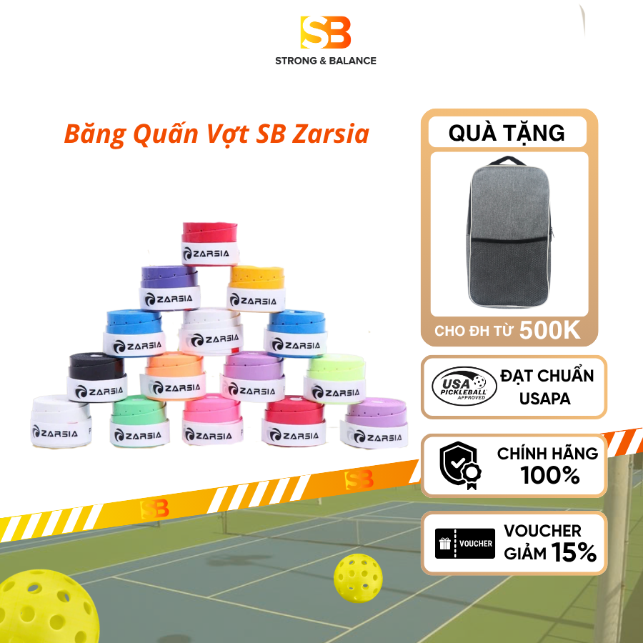 BĂNG QUẤN VỢT ZARSIA SỐ 1 NỘI ĐỊA TRUNG –bảo vệ tay cầm chống trơn trượt