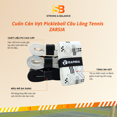  CUỐN CÁN VỢT ZARSIA CHÍNH HÃNG- QUẤN VỢT CÁ TÍNH CHẤT LƯỢNG TỐT CHỐNG MỒ HÔI TAY 