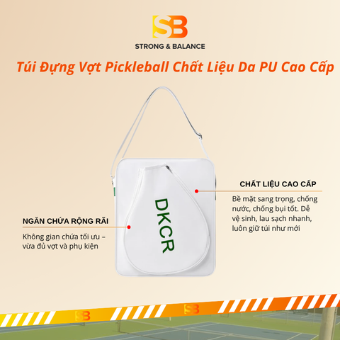  TÚI ĐỰNG VỢT PICKLEBALL FORM DÁNG THỂ THAO CHẤT LIỆU DA PU CAO CẤP 