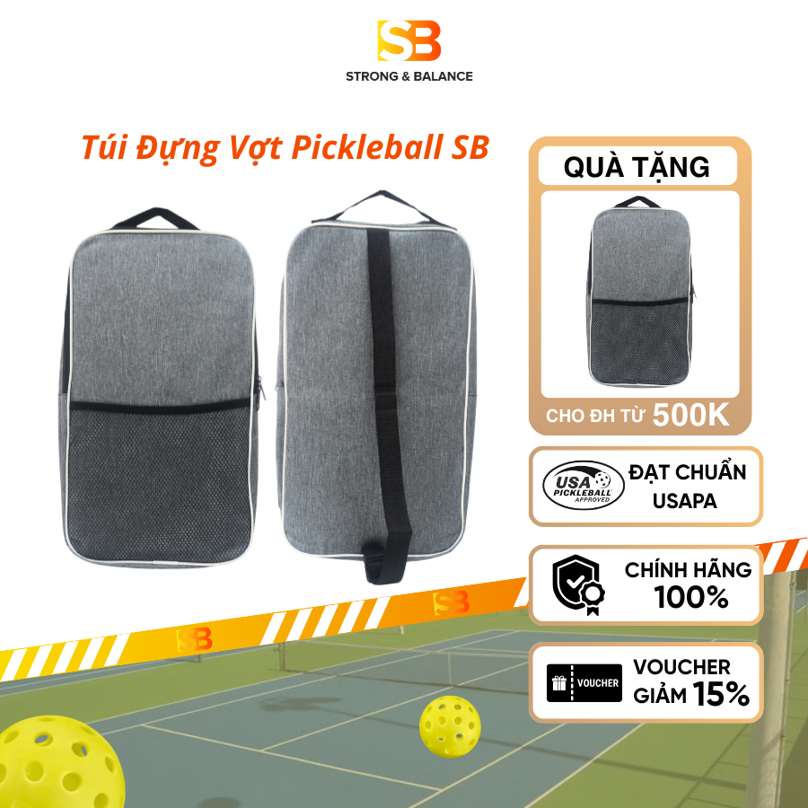 TÚI ĐỰNG VỢT PICKLEBALL – SỨC CHỨA LỚN – ĐỰNG 2 VỢT & 4 BÓNG