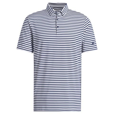 Áo golf nam tay ngắn Ultimate365 Stripe White/Conavy JP0476 | Adidas