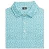 Áo golf nam tay ngắn Allover Floral Lisle Emerald/White 31494 | FootJo